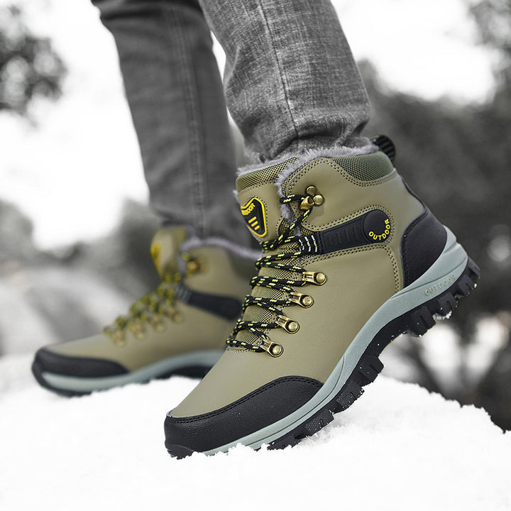 Men’s Warm Plush Winter Snow Ankle Hiking Boots