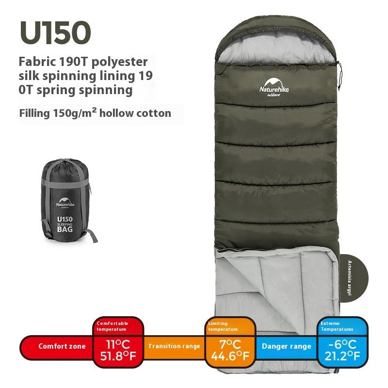 Warm Thickened Sleeping Bag for Self-Drive Camping Travel