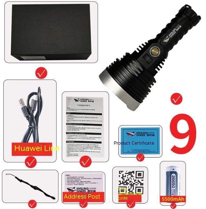 P90 Long-Range Waterproof Rechargeable Camping Flashlight