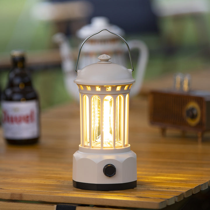 Retro COB Portable Camping Lantern for Tent and Outdoor Use
