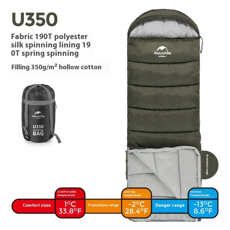 Warm Thickened Sleeping Bag for Self-Drive Camping Travel