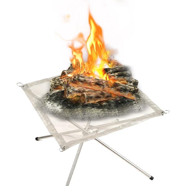 Portable Outdoor Grill With Fire Stand