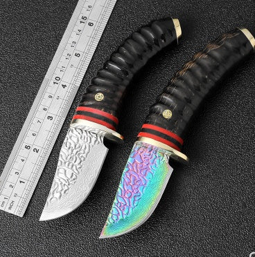 Forged VG10 Damascus Steel Outdoor Hunting Survival Knife