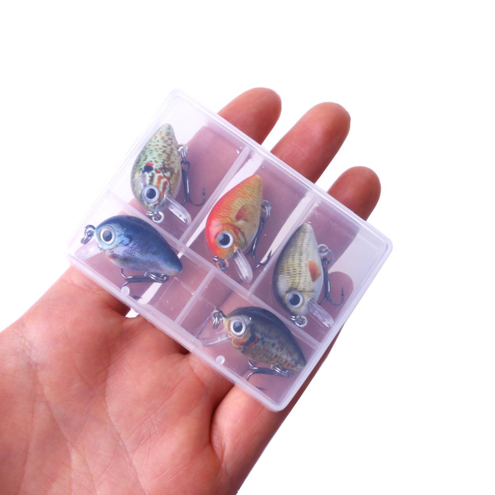 Mini Crankbait Fishing Lures 1.06 in 0.05 oz Box Set