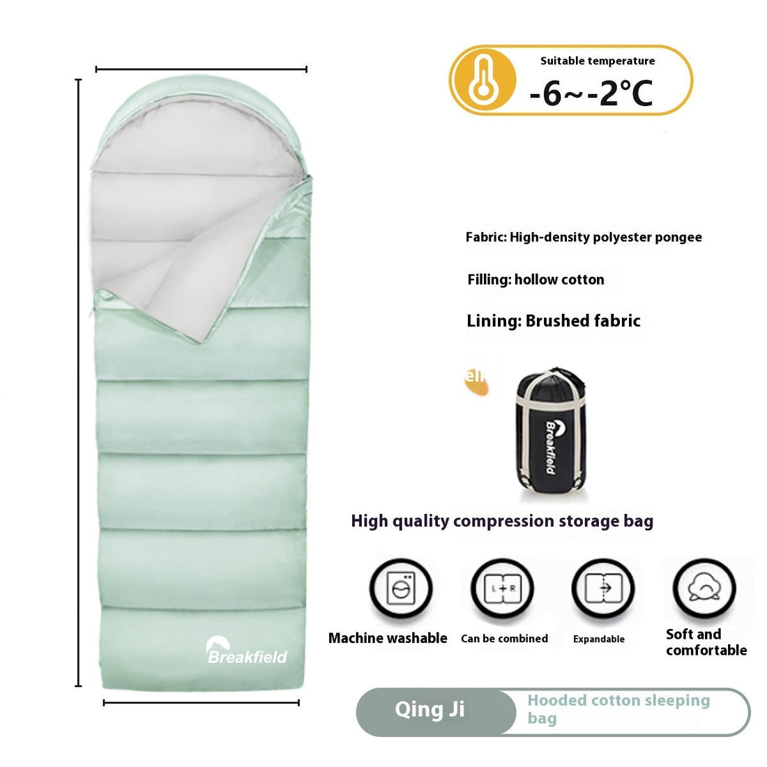 Thickened Down Camping Sleeping Bag for Outdoor Use