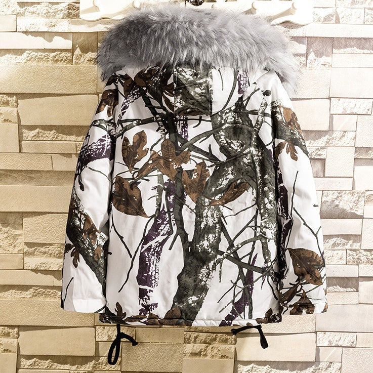 Hip-Hop Style Camouflage Hooded Jacket Coat