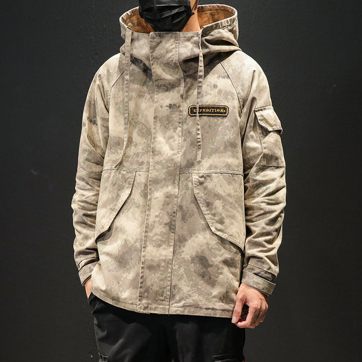 Camouflage Tooling Outdoor Jacket for Casual Wear