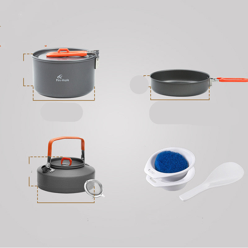 Fire-Maple Feast 2 Portable Camping Cookware Set (2–3 People)