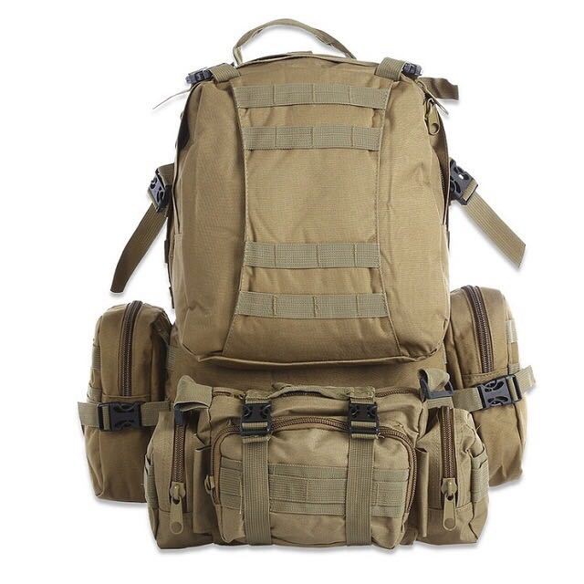 50L Waterproof Tactical MOLLE Hiking Backpack for Outdoor Travel