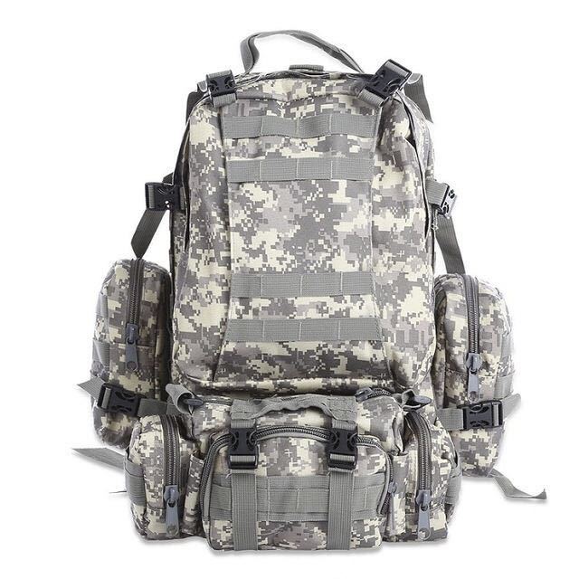 50L Waterproof Tactical MOLLE Hiking Backpack for Outdoor Travel