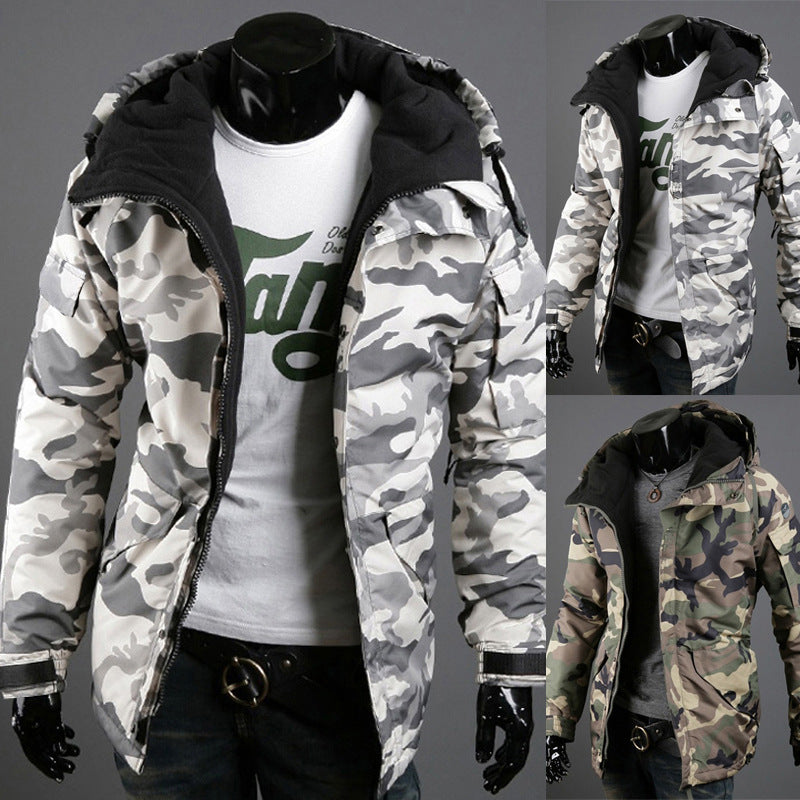 Men’s British Camouflage Hooded Jacket for Trendy Outdoor Style