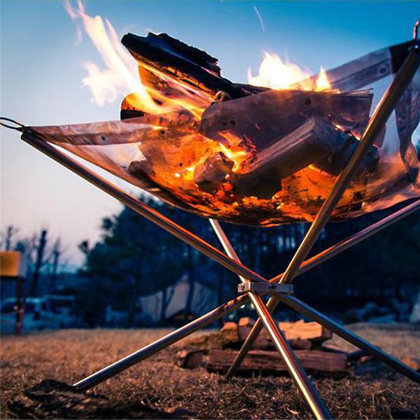 Portable Outdoor Grill With Fire Stand