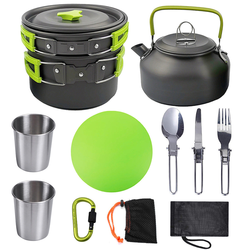Outdoor Hiking Picnic Cookware and Cutlery Set