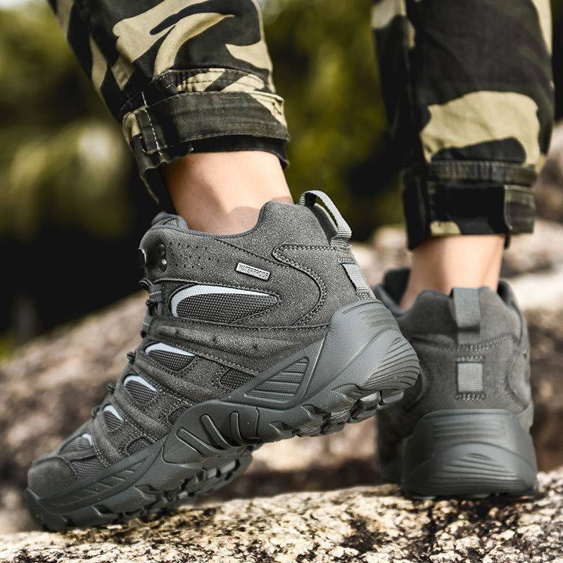 Men’s High-Top Martin Hiking Boots for Outdoors