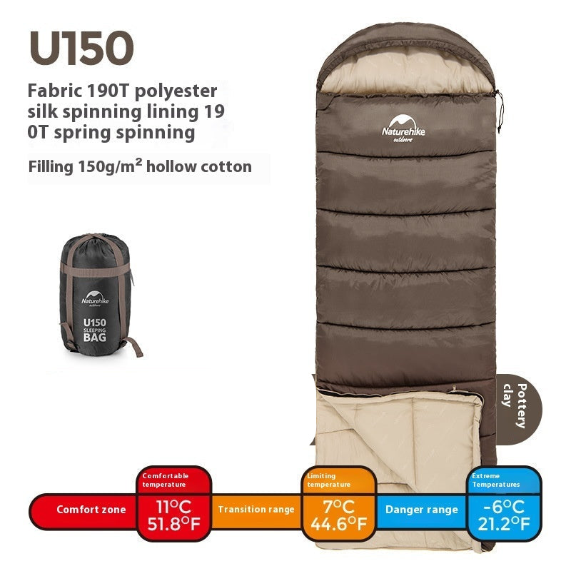 Warm Thickened Sleeping Bag for Self-Drive Camping Travel
