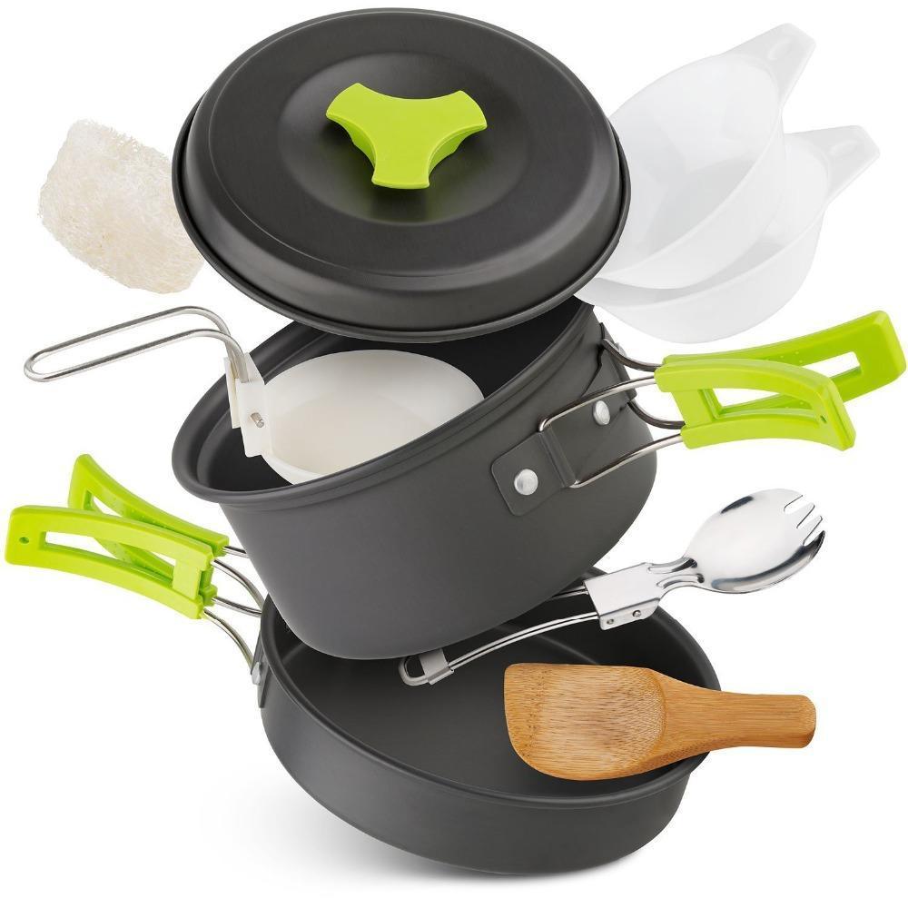 Outdoor Camping Cookware Set For 1-2 People