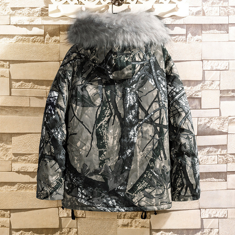 Hip-Hop Style Camouflage Hooded Jacket Coat