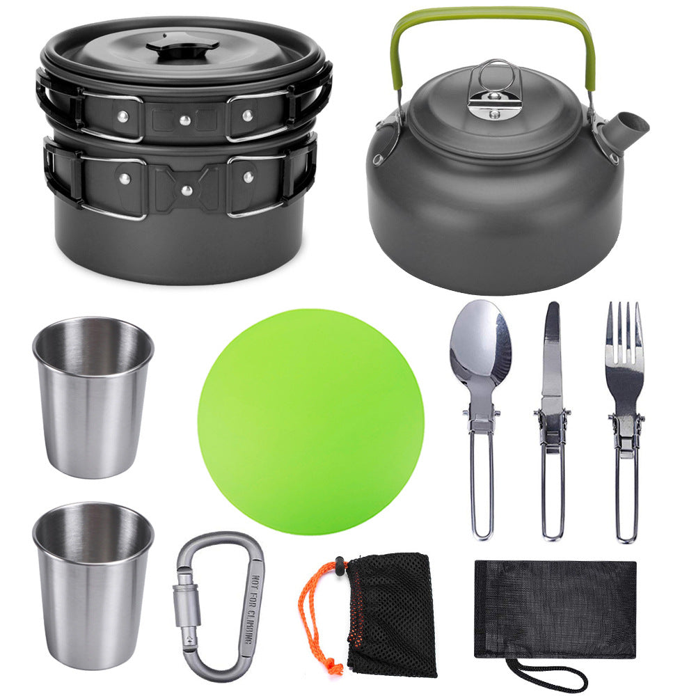 Outdoor Hiking Picnic Cookware and Cutlery Set