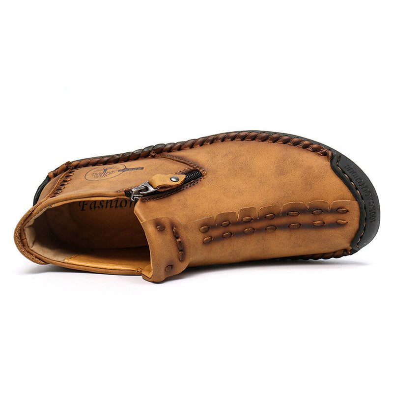 Men’s Zipper Ankle Hiking Boots for Outdoor Comfort
