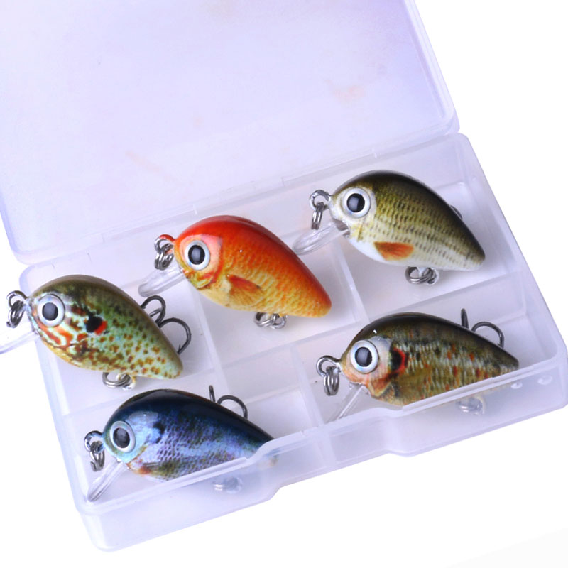Mini Crankbait Fishing Lures 1.06 in 0.05 oz Box Set
