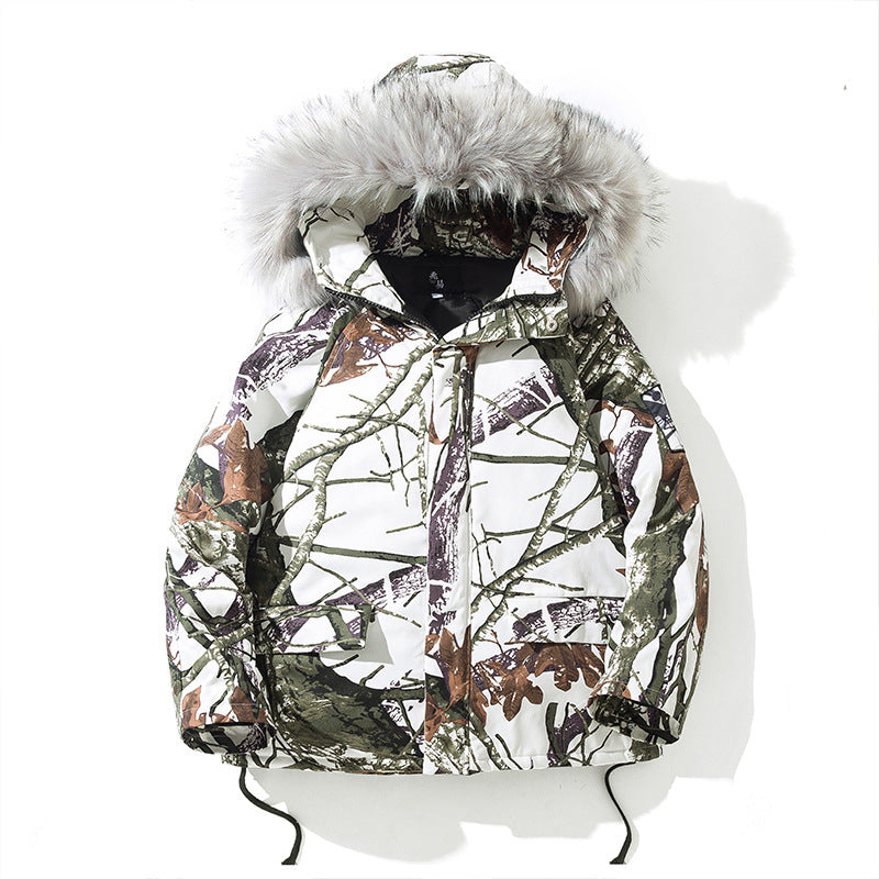 Hip-Hop Style Camouflage Hooded Jacket Coat