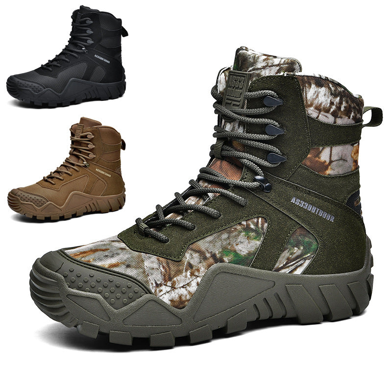 Tactical High-Top Outdoor Hiking Boots for Adventure