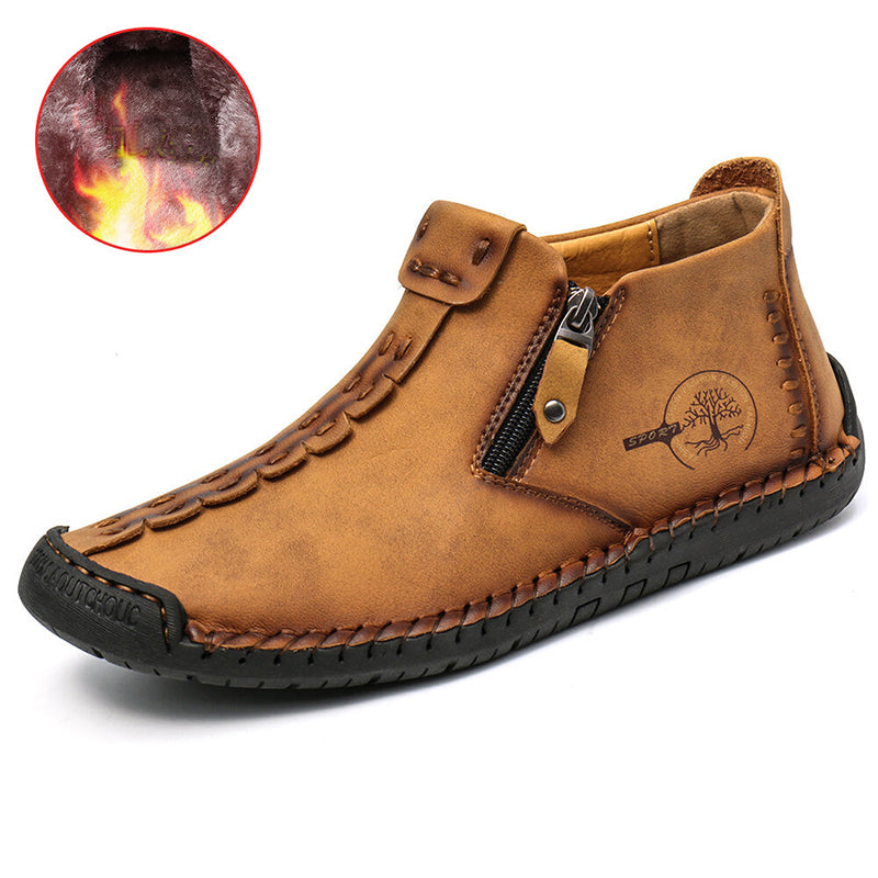 Men’s Zipper Ankle Hiking Boots for Outdoor Comfort
