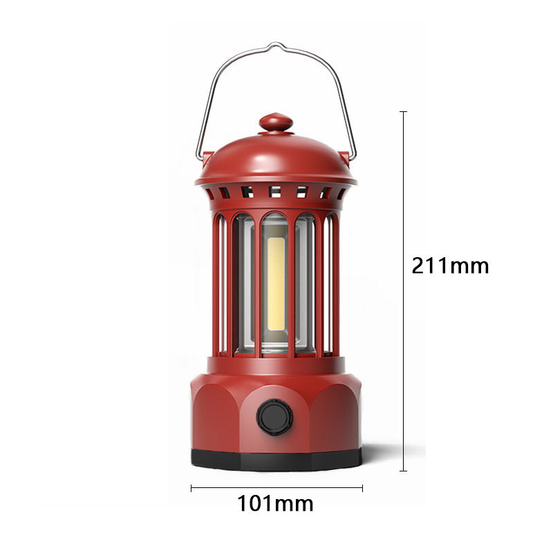 Retro COB Portable Camping Lantern for Tent and Outdoor Use