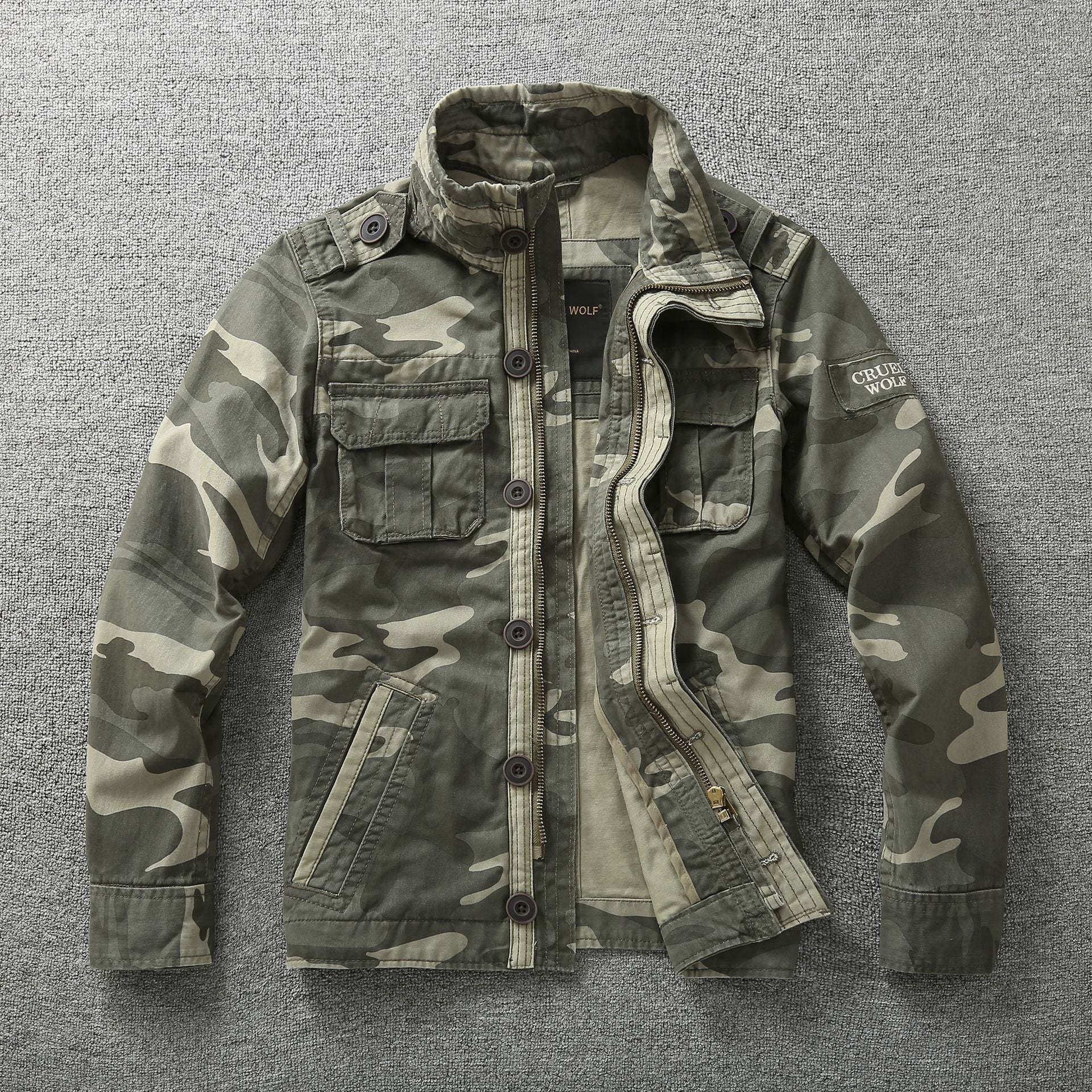 Men’s Autumn Camouflage Work Jacket for Outdoor Wear