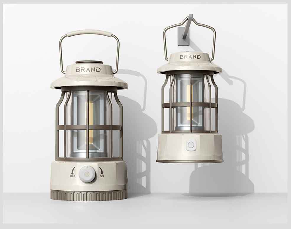 Vintage USB Rechargeable Camping Lantern for Outdoor Ambience