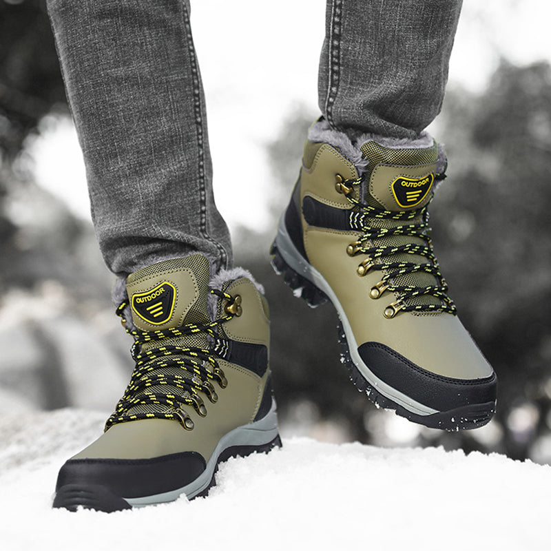 Men’s Warm Plush Winter Snow Ankle Hiking Boots