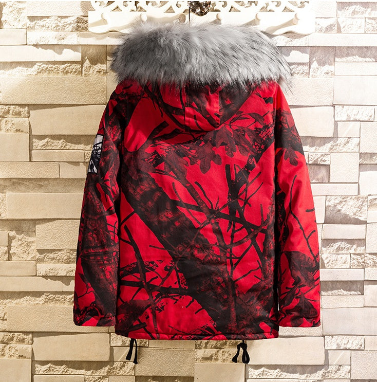 Hip-Hop Style Camouflage Hooded Jacket Coat