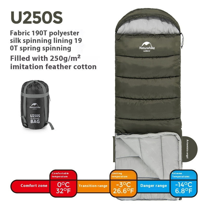 Warm Thickened Sleeping Bag for Self-Drive Camping Travel