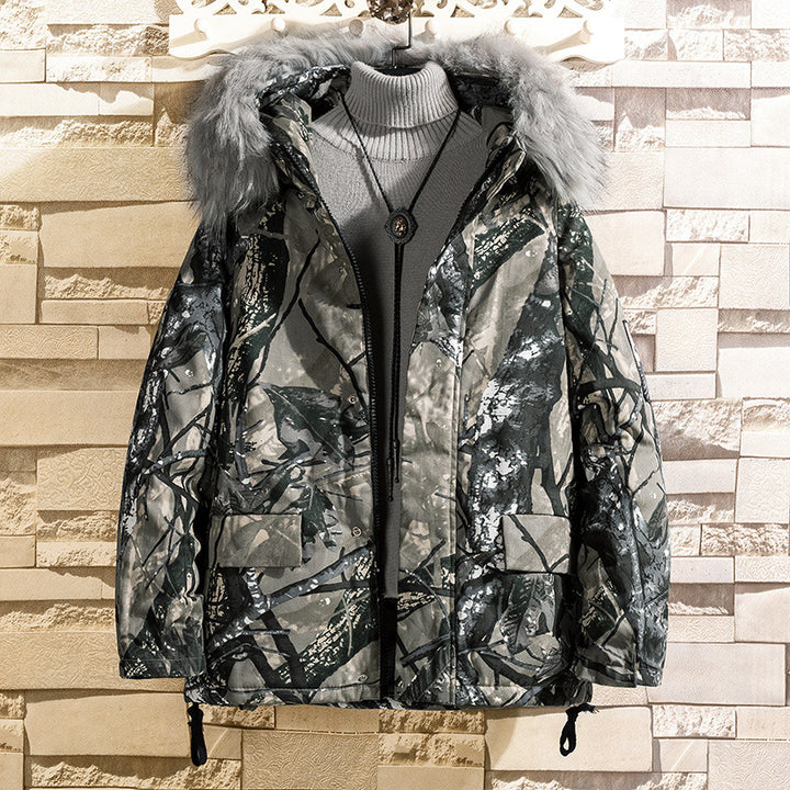 Hip-Hop Style Camouflage Hooded Jacket Coat
