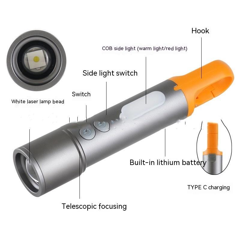 Waterproof Long-Range Laser Camping Flashlight
