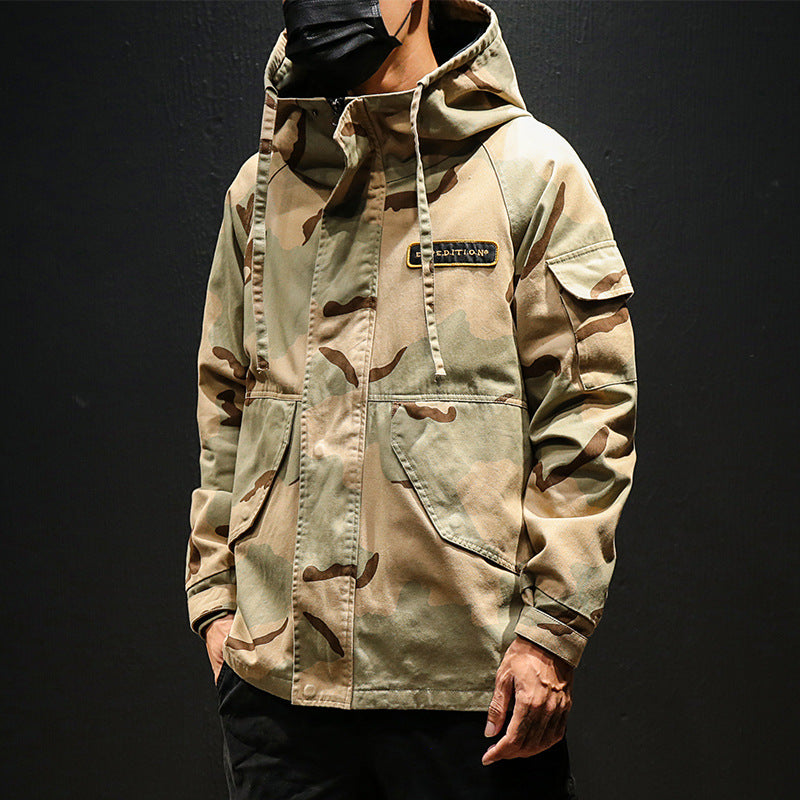 Camouflage Tooling Outdoor Jacket for Casual Wear