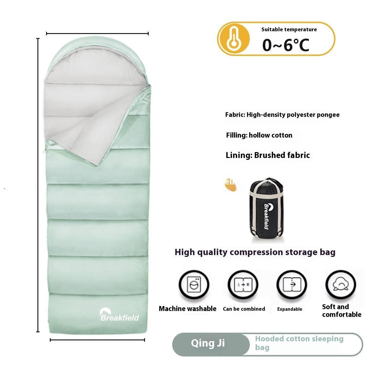 Thickened Down Camping Sleeping Bag for Outdoor Use