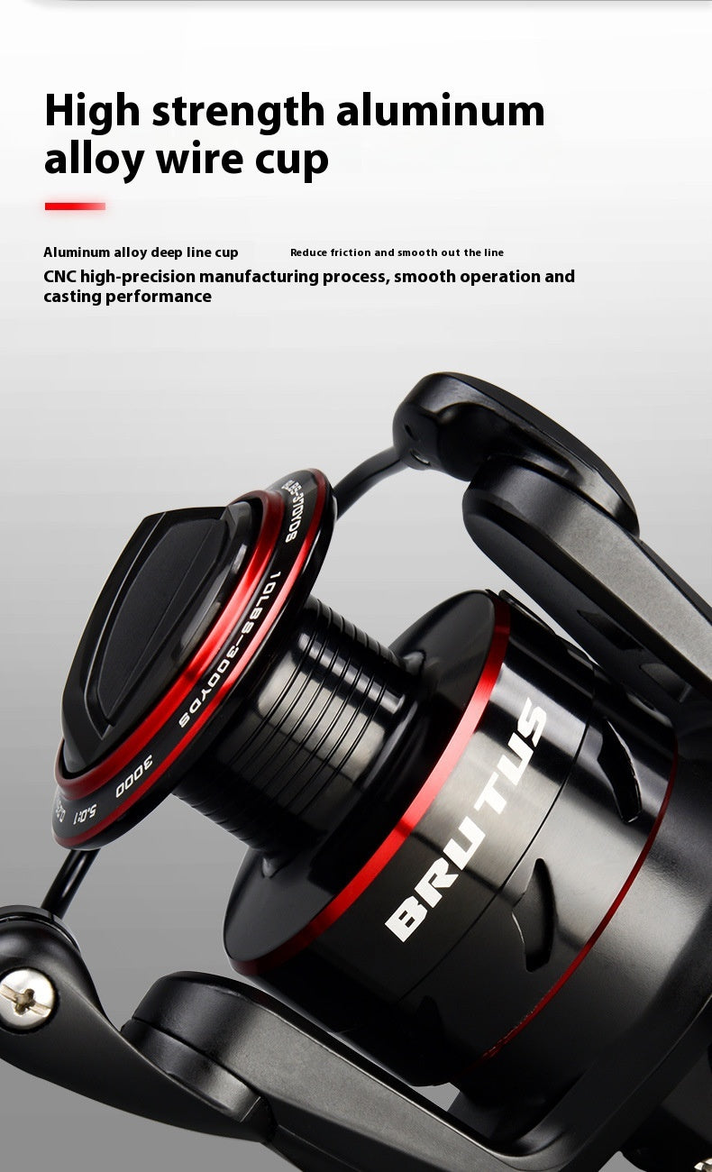 All-Metal Lure Spinning Fishing Reel & Telescopic Rod Set