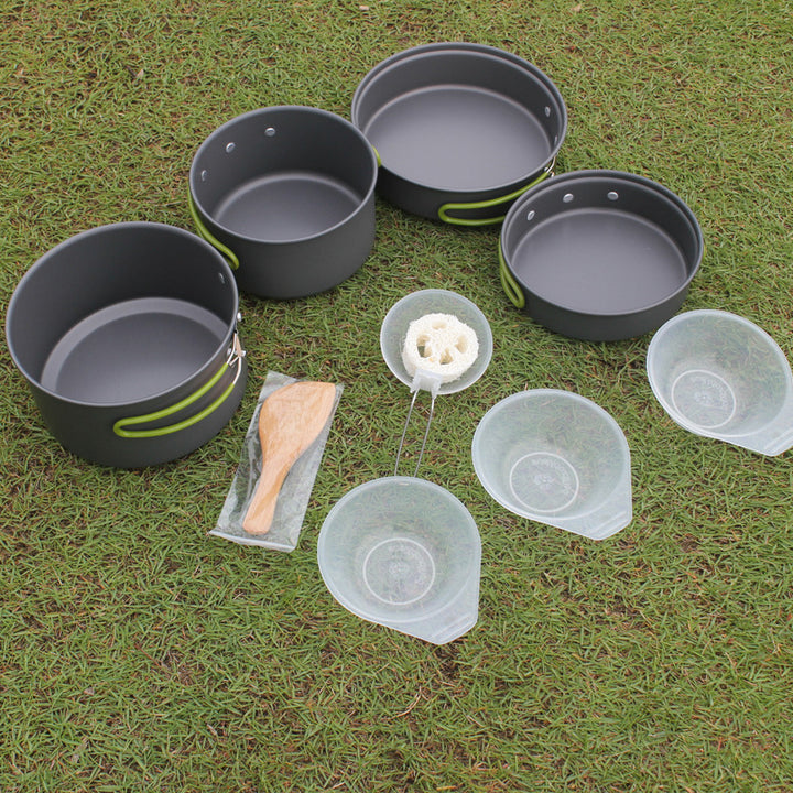 Portable Outdoor Camping Cookware Set For 2-3 People