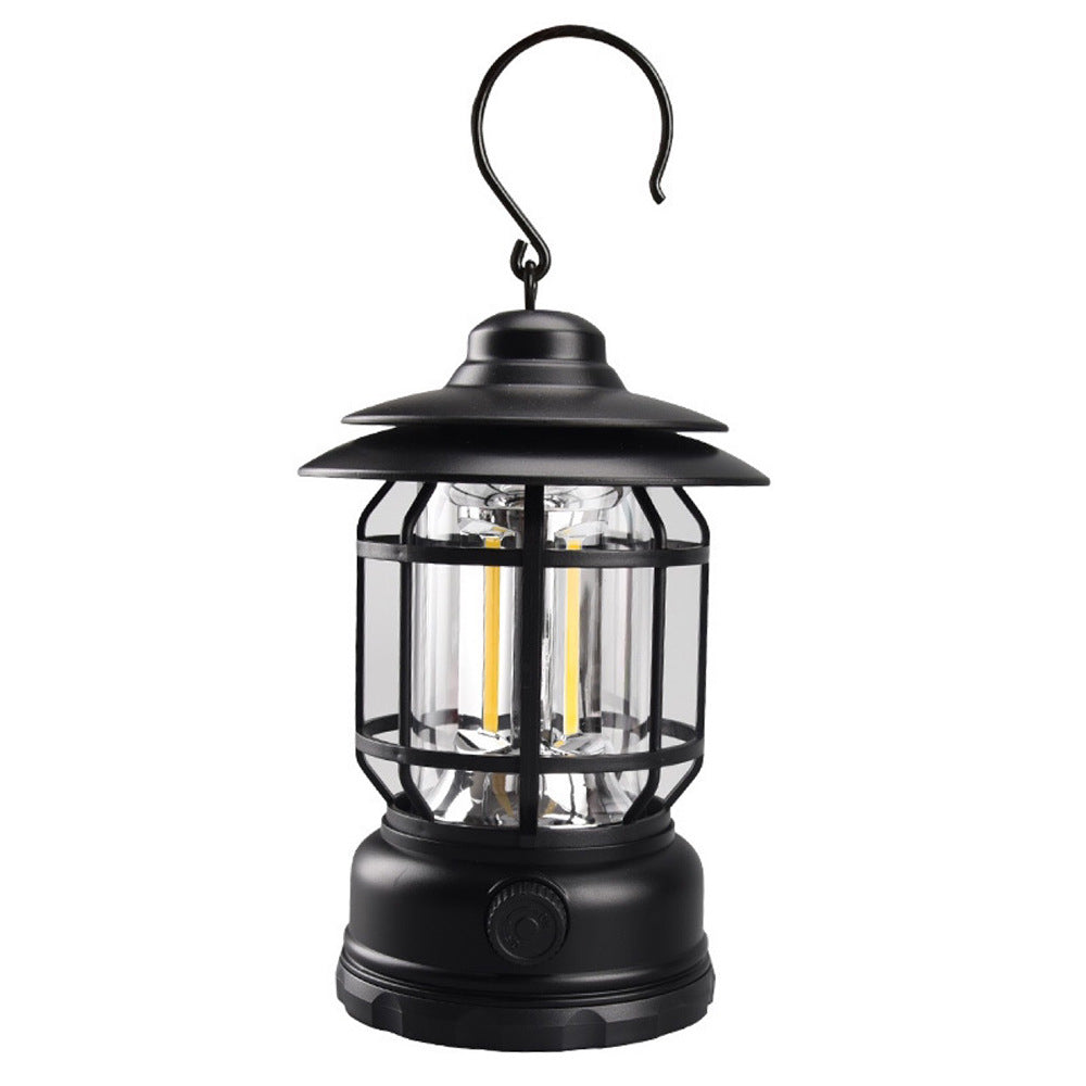 Retro Multi-Functional Warm Light Camping Lantern for Outdoors