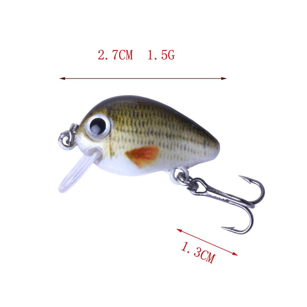 Mini Crankbait Fishing Lures 1.06 in 0.05 oz Box Set