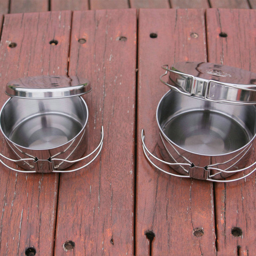 Stainless Steel Portable Camping Cookware Set