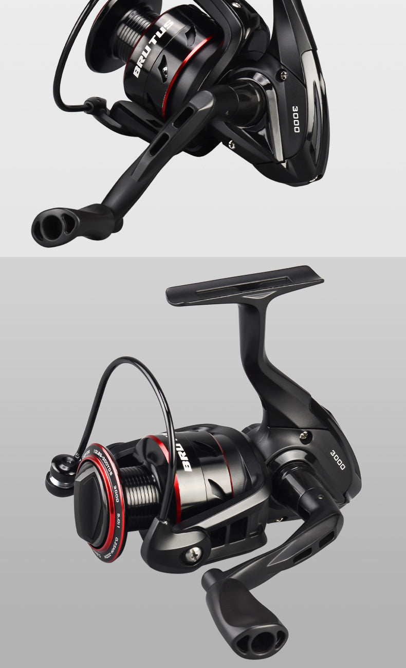 All-Metal Lure Spinning Fishing Reel & Telescopic Rod Set
