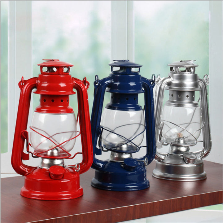 Retro Iron Kerosene Camping Lantern for Portable Tent Lighting