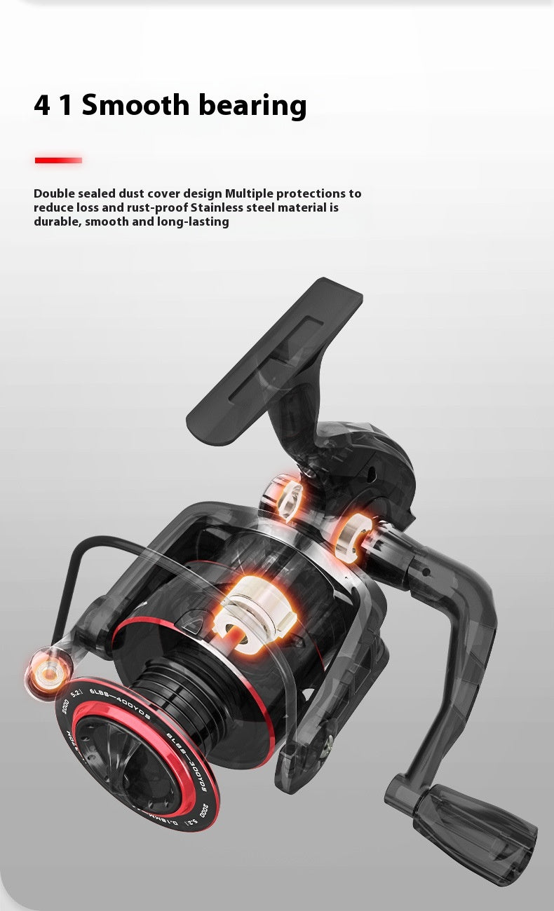 All-Metal Lure Spinning Fishing Reel & Telescopic Rod Set