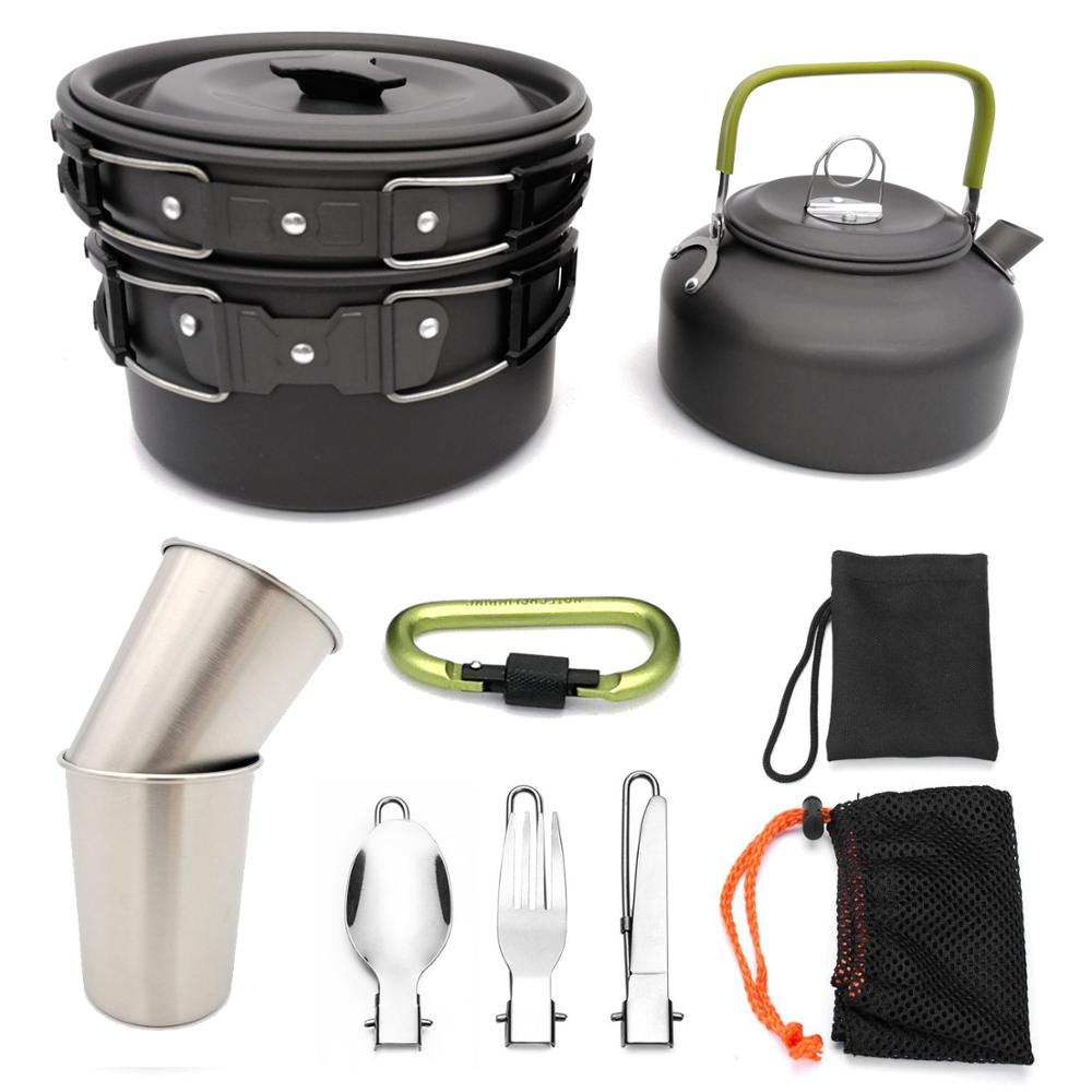 Outdoor Hiking Picnic Cookware and Cutlery Set