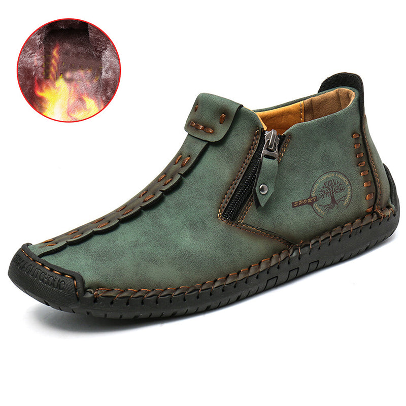 Men’s Zipper Ankle Hiking Boots for Outdoor Comfort