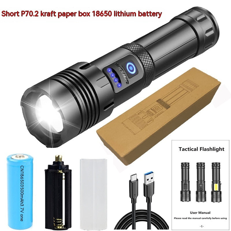 High-Intensity Rechargeable Emergency Camping Flashlight