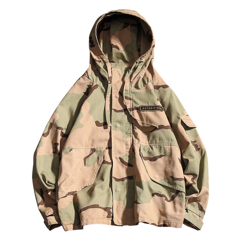 Camouflage Tooling Outdoor Jacket for Casual Wear