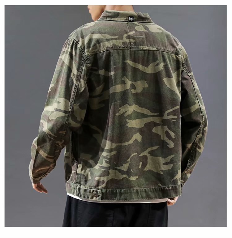 Men’s Camouflage Polo Collar Fashion Jacket